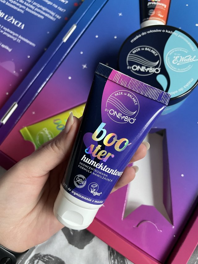 OnlyBio Hair in Balance, Booster do włosów, Humektantowy, Skoncentrowana formuła nawilżająca