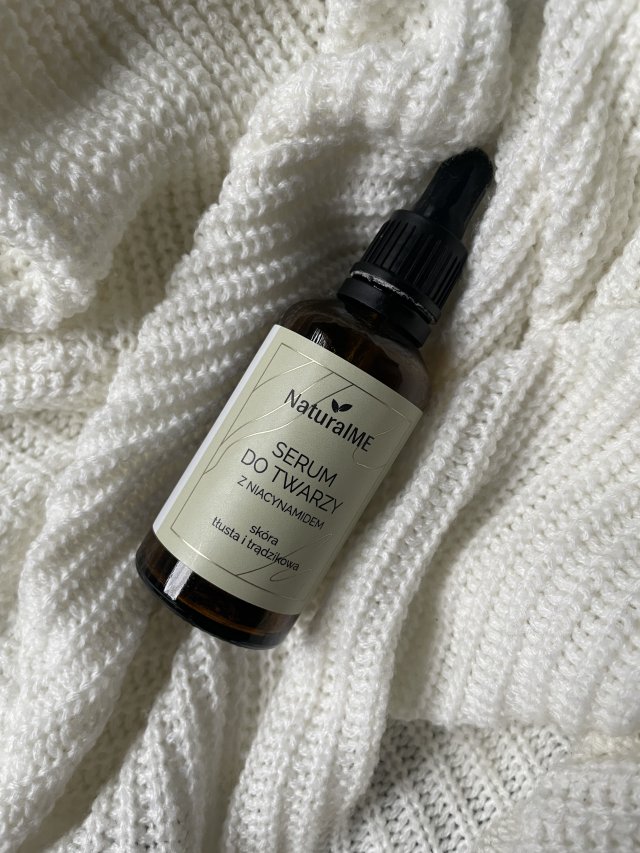 NaturalME Serum do twarzy, Z Niacynamidem, Skóra tłusta i trądzikowa