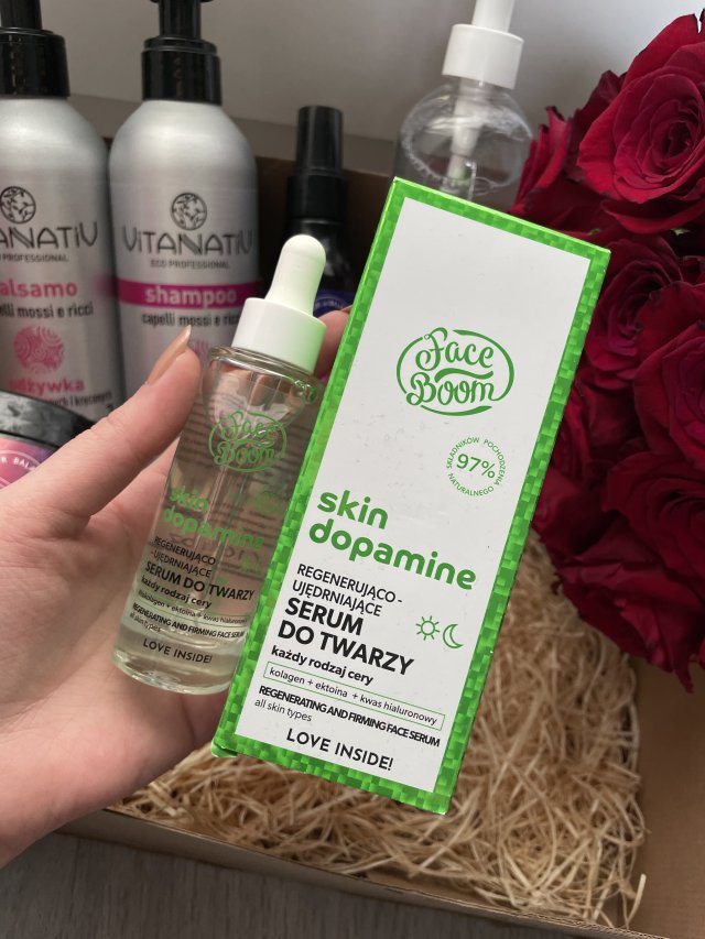 FaceBoom Serum do twarzy, Skin Dopamine, Regenerująco-ujędrniające, Każdy rodzaj cery, Na dzień i na noc