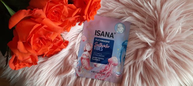 Isana Maseczka do twarzy w płacie, Z kwasem hialuronowym i solą z Morza Martwego Saltwater Vibes