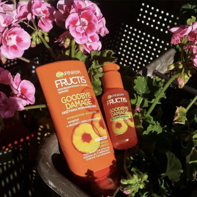 Garnier Fructis, Goodbye Damage, Odżywka do włosów, Odbudowująca, Amla Oil Extract & Liquid Vegetal Keratin