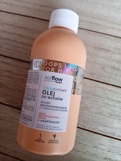 So!Flow Olej do włosów, Emolientowy, Do włosów średnioporowatych i z tendencją do puszenia