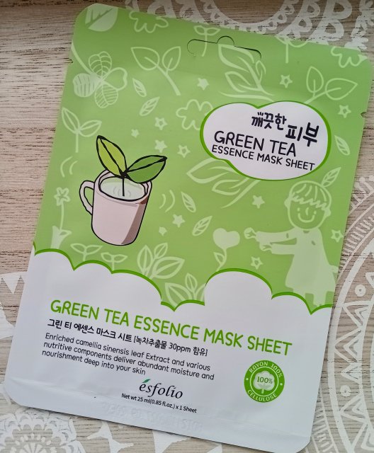 ésfolio Maska do twarzy w płacie, Green Tea Essence Mask Sheet