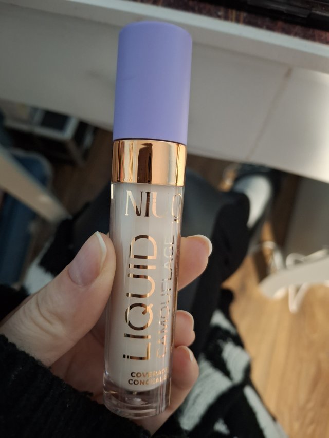 NIUQI Korektor do twarzy, Liquid Camouflage, Kryjący, nr 01 Ivory