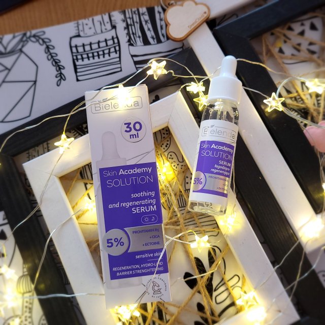 Bielenda Skin Academy Solution, Serum do twarzy, Łagodząco-regenerujące, Na dzień i na noc, Skóra wrażliwa