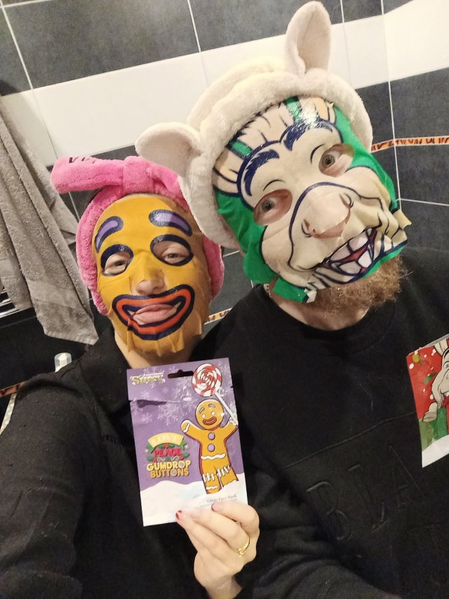 Shrek maska w płachcie osioł ciastek 