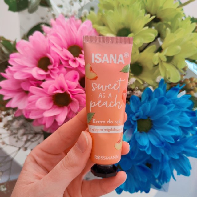 Isana Sweet as a Peach, Krem do rąk, Z olejem migdałowym