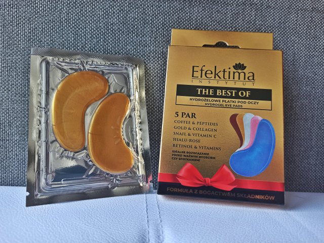 Efektima Gold & Collagen, Płatki pod oczy, Hydrożelowe, Zmarszczki i zmęczona skóra