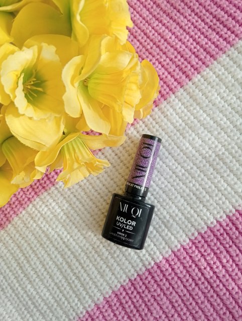 NIUQI Lakier hybrydowy, Brokat fiolet 2