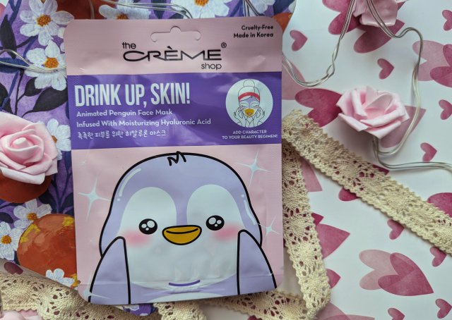 The Creme Shop Maska do twarzy w płacie, Animated Penguin Face Mask, Drink Up, Skin!