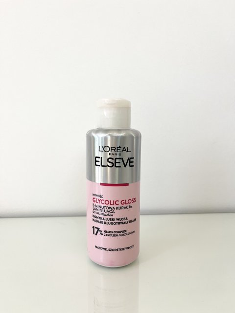 L'Oréal Elseve, Kuracja do włosów, Glycolic Gloss, 5-minutowa, Laminująca, Do spłukiwania, matowe, Szorstkie włosy