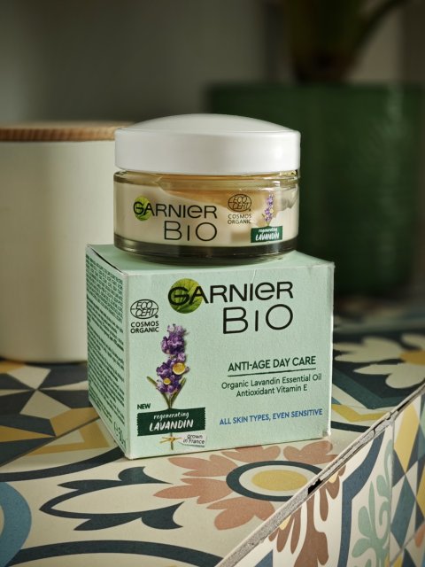 Garnier Bio, Krem do twarzy, Lawenda, Na dzień, Anti-Age, Przeciw oznakom starzenia 