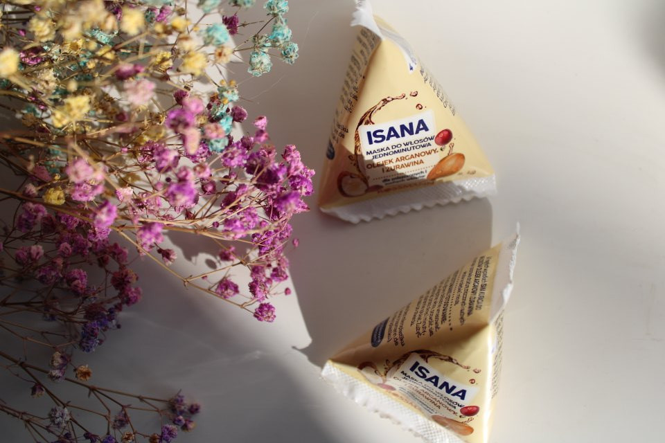 Isana Maska do włosów, Jednominutowa, Olej arganowy i żurawina