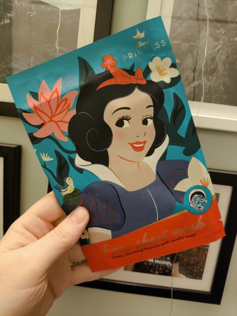 Topbrands Europe B.V. Disney Princess, Maska do twarzy w płacie, Głęboko oczyszczająca, Ekstrakt z wanilii, Śnieżka 