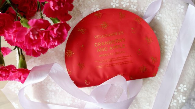 Vitamasques Maska do twarzy w płacie, Cranberry And Apple, Probiotic Repair