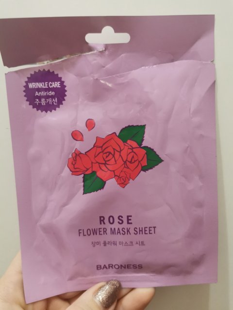 Baroness Maska do twarzy w płacie, Rose, Przeciwzmarszczkowa