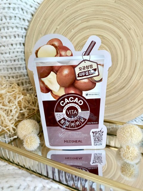 Mediheal Cacao Vita, Maska do twarzy w płacie, Oczyszczająca, Kakao