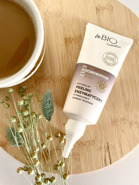 beBio naturalny peeling enzymatyczny stymulujący wzrost włosów 
