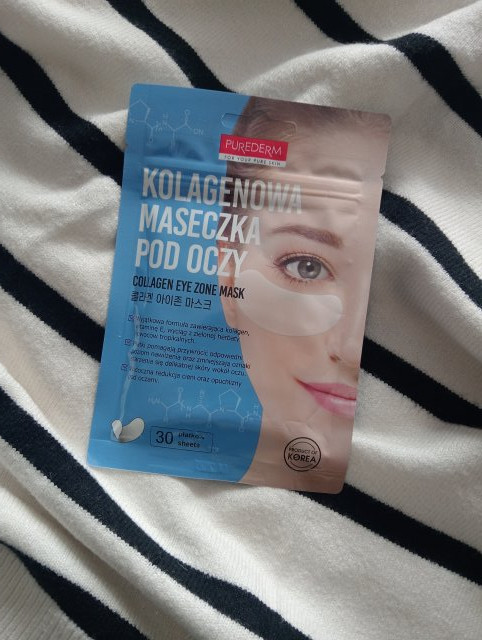 Purederm Płatki pod oczy, Wegańskie, Z kolagenem, Under Eye Mask 