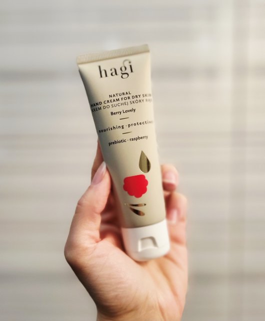Hagi Cosmetics Krem do suchej skóry rąk, Prebiotoc, Malina 
