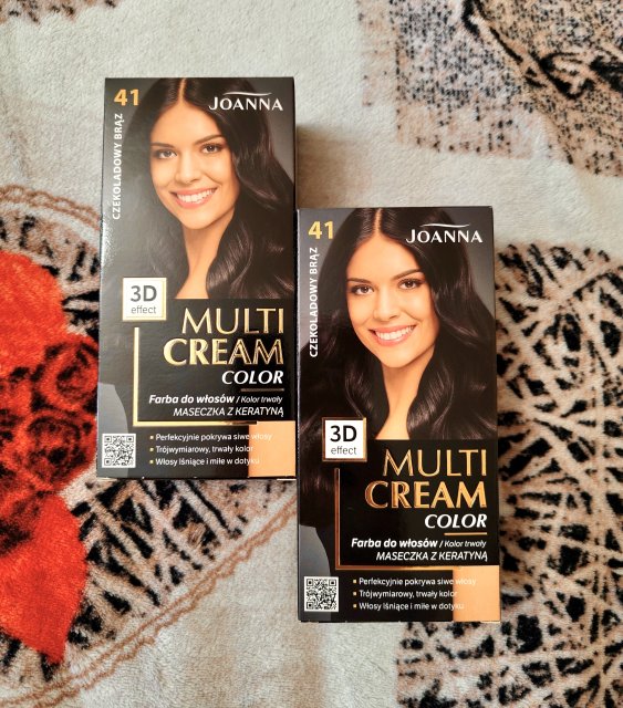 Joanna Multi Cream Color, Farba do włosów, Kolor trwały, nr 41 Czekoladowy brąz