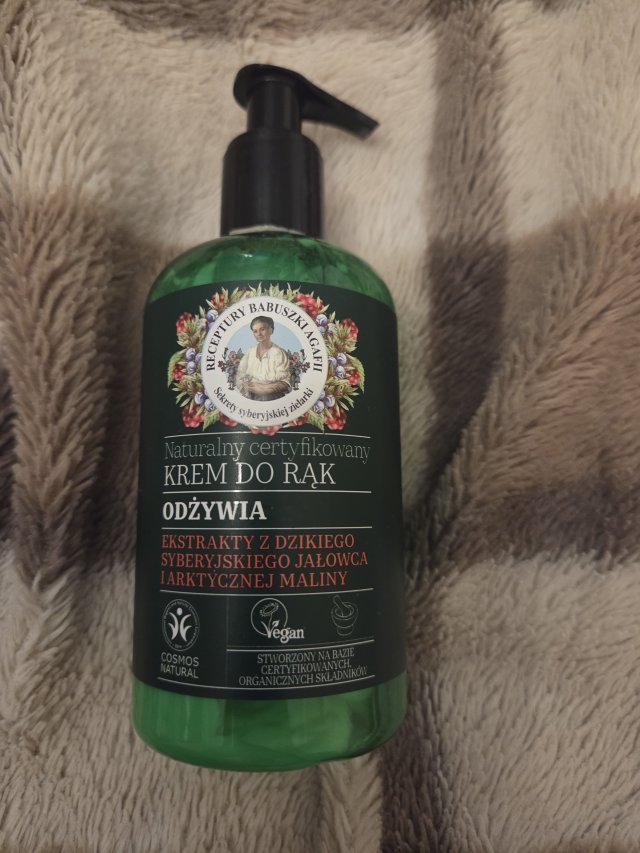 Babuszka Agafia Krem do rąk, Odżywia, Dziki syberyjski jałowiec i arktyczna malina
