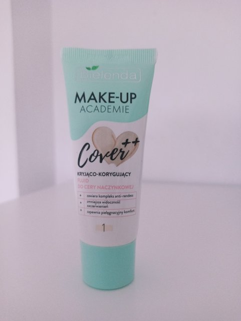 Bielenda Make Up Academie, Fluid kryjąco-korygujący, Cover++, Do cery naczynkowej, nr 1