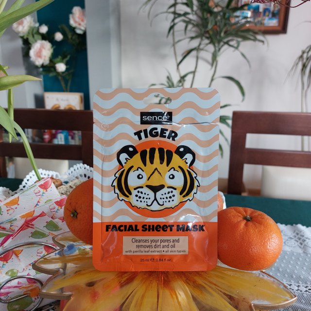 sence beauty Maska do twarzy w płacie, Tiger