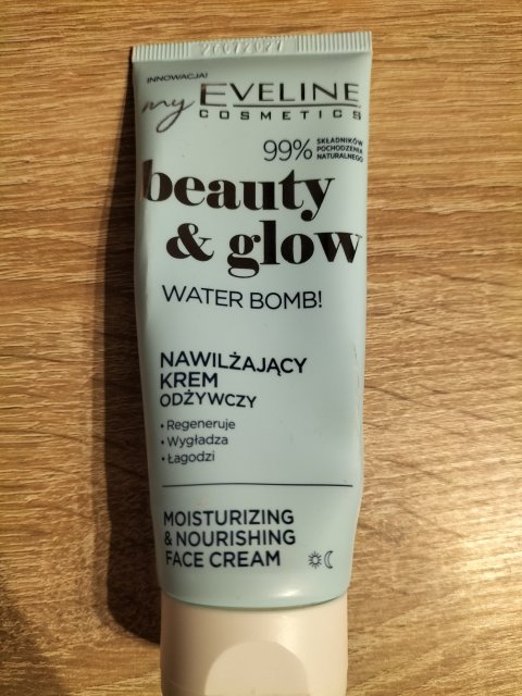 Eveline Beauty & Glow, Krem do twarzy, Nawilżający, odżywczy, Na dzień i na noc, Water Bomb!