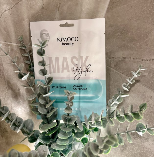Kimoco Beauty Maska do twarzy w płacie, Hydro, Algae Complex, Nawilżająca, Kompleks z Alg