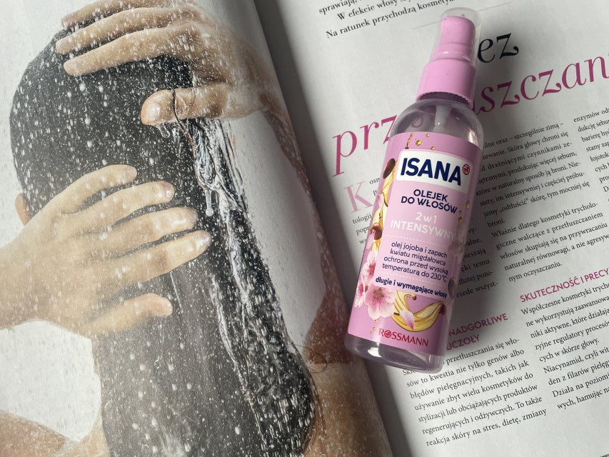 Isana Olejek do włosów, Intensiv 2w1, Kwiat migdałowca