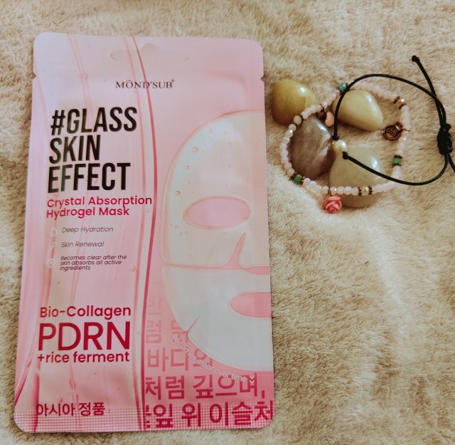 Mond'sub Maska do twarzy w płacie, #Glass Skin Effect, Crystal Absorption Hydrogel Mask