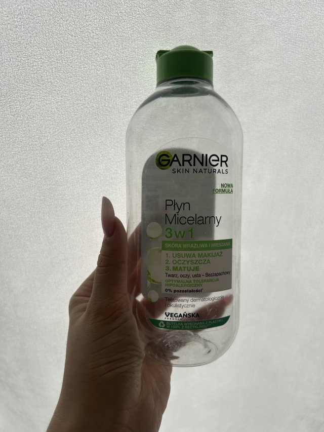Garnier Skin Naturals, Płyn micelarny 3w1, Skóra wrażliwa i mieszana