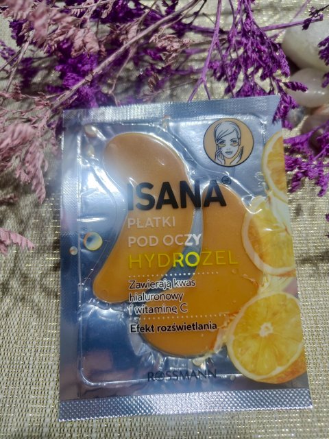 Isana Płatki pod oczy, Hydrożelowe, Kwas hialuronowy i witamina C, Efekt rozświetlenia