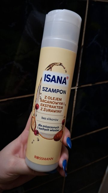 Isana Szampon do włosów, Z olejem arganowym i ekstraktem z żurawiny