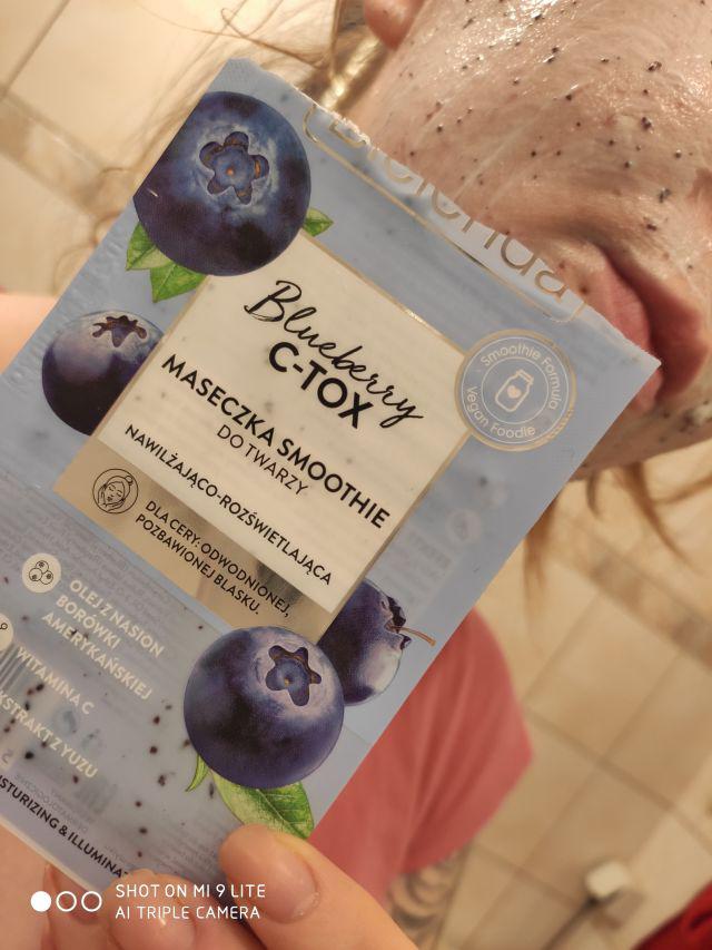 Recenzja : Bielenda Blueberry C-TOX, Maseczka do twarzy, Smoothie, Nawilżająco-rozświetlająca, Dla cery odwodnionej, pozbawionej blasku