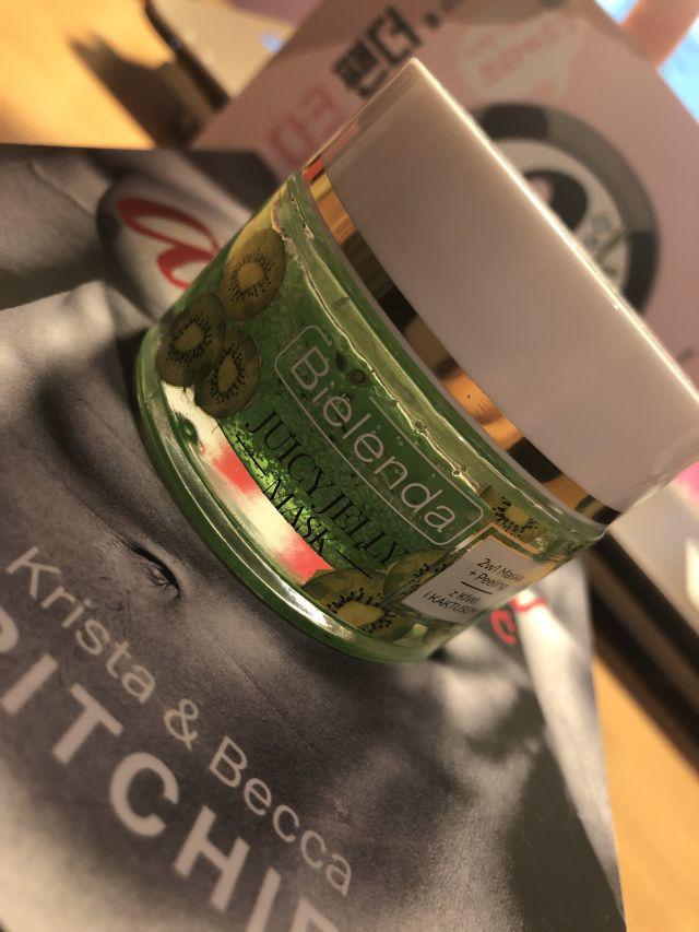 Bielenda Juicy Jelly Mask, 2 w 1 maska + peeling, Kiwi i kaktus
