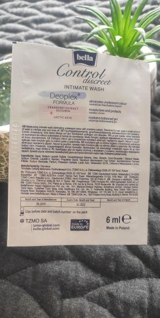 Bella Control Discreet, Płyn do higieny intymnej, Nawilżający, Z ekstraktem z żurawiny