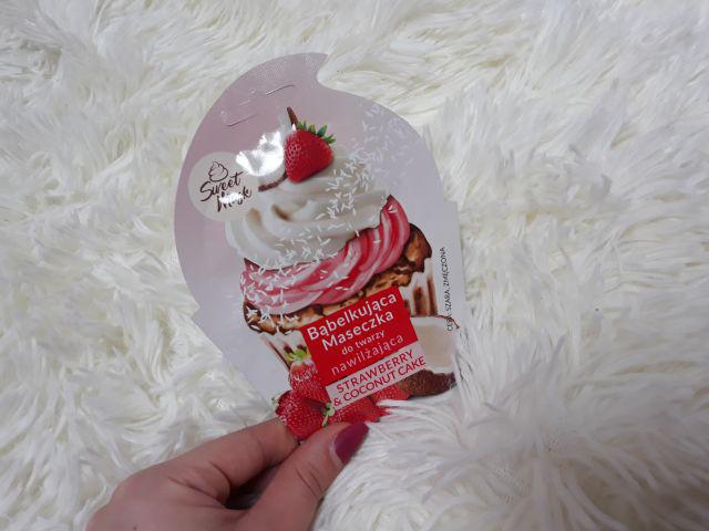 Marion Sweet Mask, Maseczka do twarzy, Bąbelkująca, Nawilżająca, Strawberry & Coconut Cake