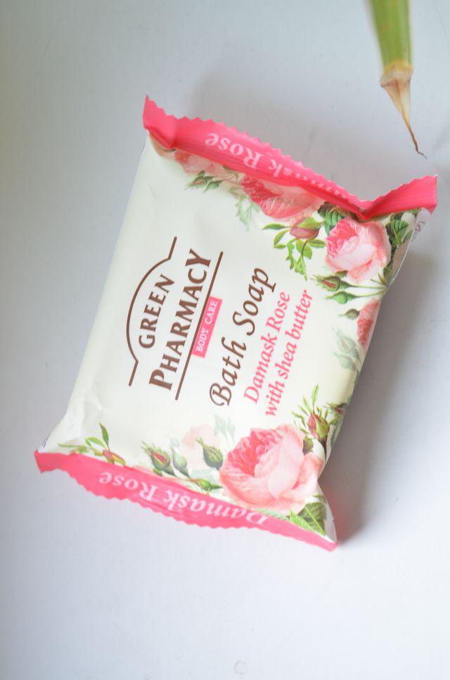 Green Pharmacy Mydło w kostce, Róża damasceńska i masło shea