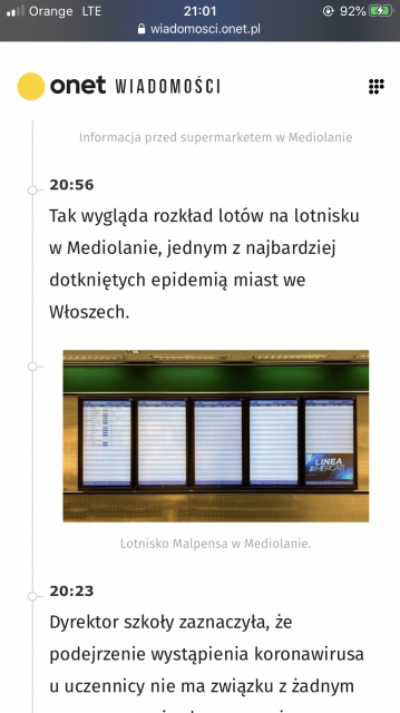 Koronawirus - zbiór przemyśleń w świetle ostatnich wydarzeń