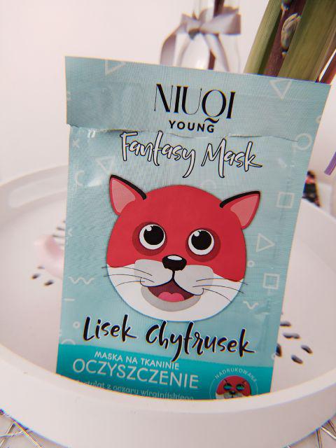 NIUQI Maska na tkaninie, Fantasy Mask, Oczyszczenie, Lisek Chytrusek