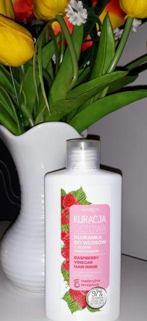Marion Kuracja Octowa, Płukanka do włosów, Do włosów suchych i zniszczonych, Z octem malinowym