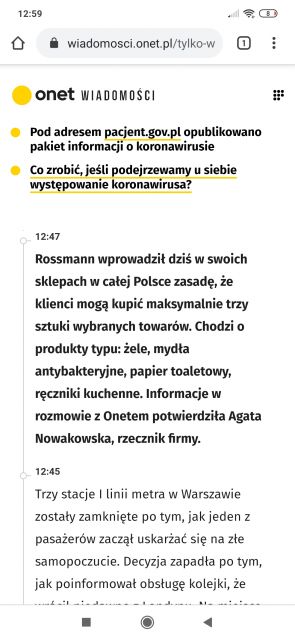 Koronawirus - zbiór przemyśleń w świetle ostatnich wydarzeń