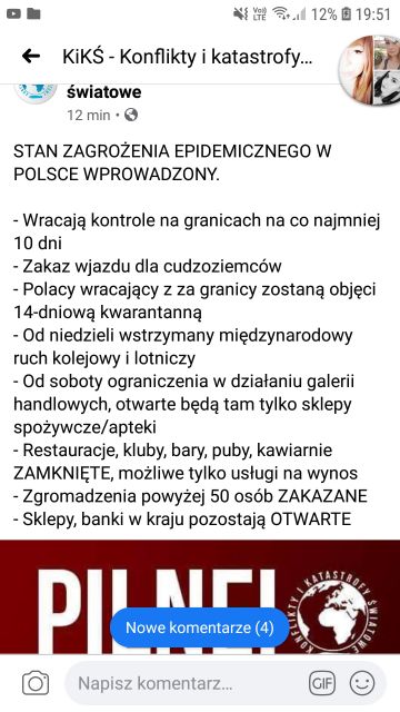 Koronawirus - zbiór przemyśleń w świetle ostatnich wydarzeń