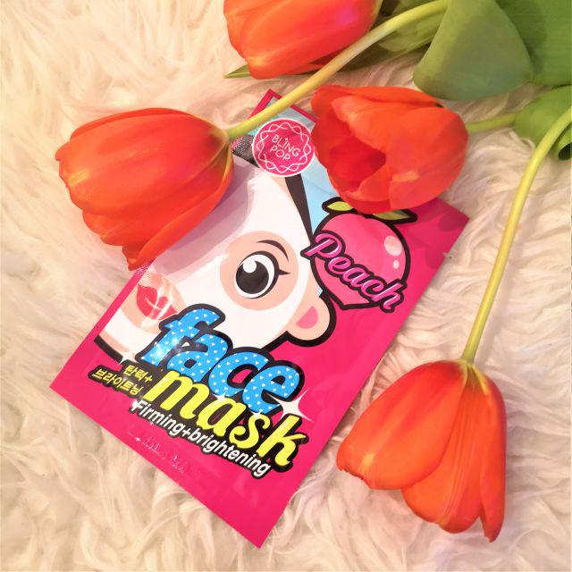 BLING POP Maska do twarzy w płacie, Firming + Brightening, Peach