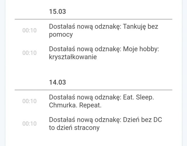 Odznaki DC lista