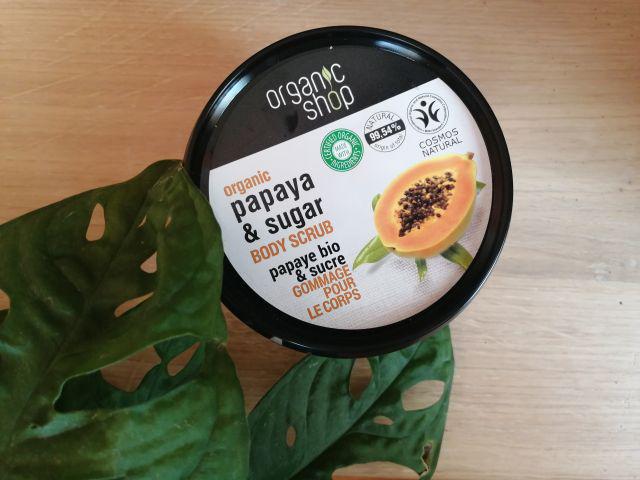 Organic Shop Scrub do ciała, Papaya i cukier