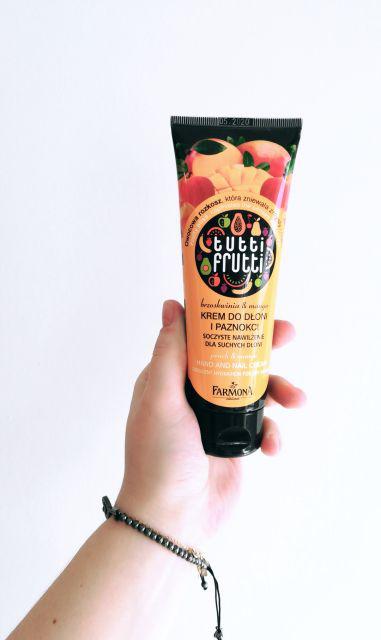 Farmona Tutti Frutti, Krem do rąk i paznokci, Brzoskwinia i mango