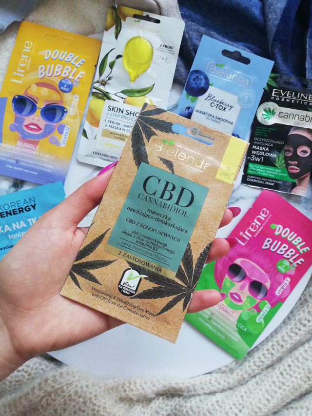 Bielenda CBD, Cannabidiol, Maseczka do twarzy, Nawilżająco-detoksykująca